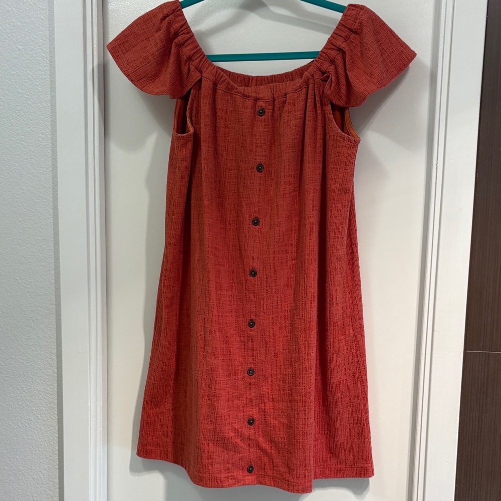 Madewell burnt orange dress